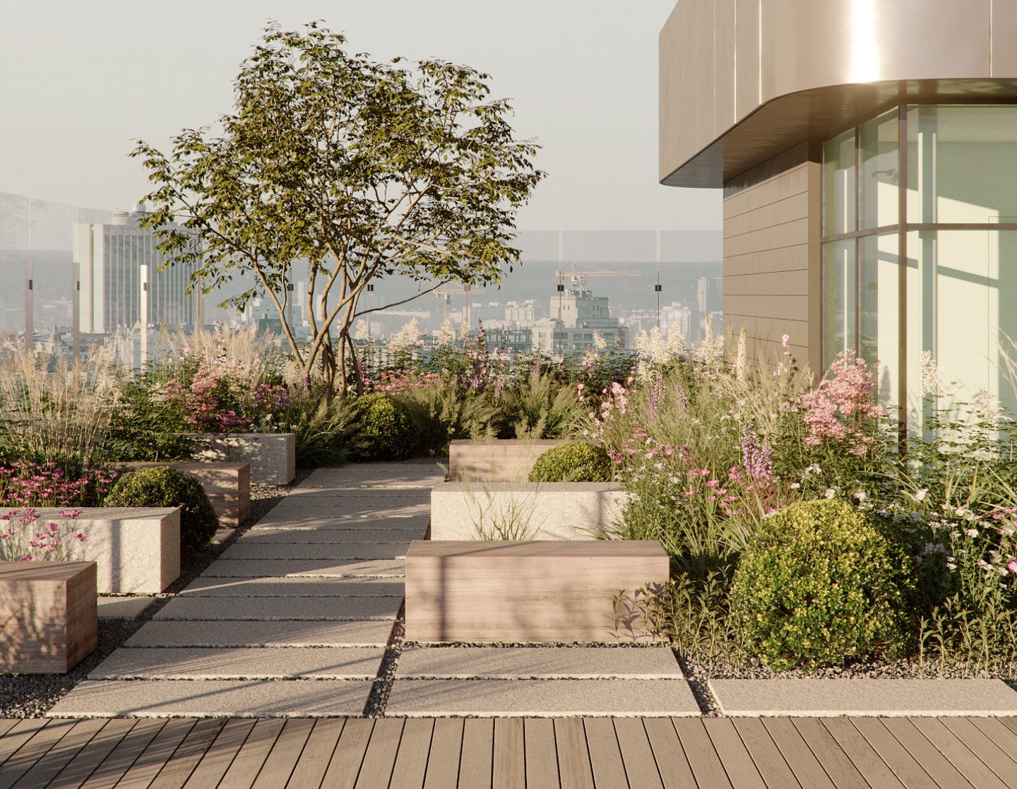 تزيين سطح البيت بالنباتات