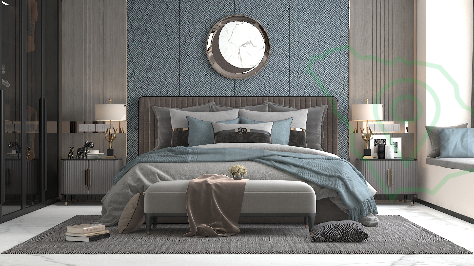 غرفة نوم نيو كلاسيك