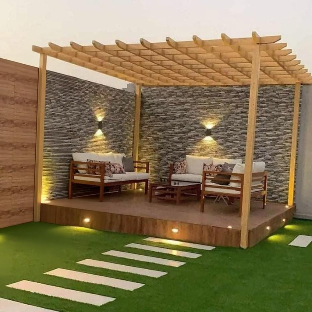 جلسات خارجية رخيصة خشب - تطبيق عقار